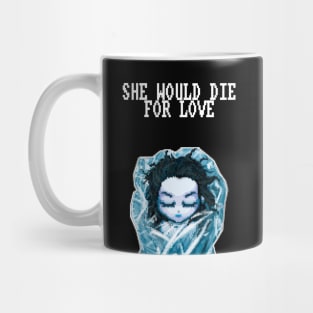 "She would die for love" pixel art inspired by Laura Palmer from Twin peaks Mug